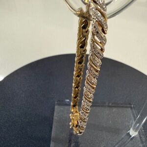 PAJ Gold Tone and CZ Tennis Bracelet